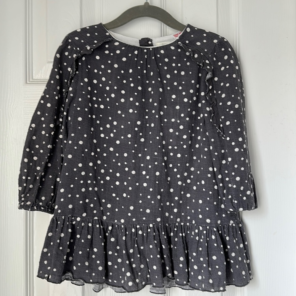 Zara Baby Grey & White Dress Size 2/3